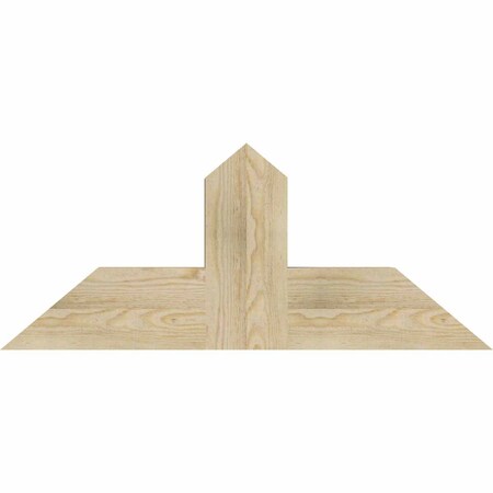Ekena Millwork Portland Rough Sawn Timber Gable Bracket, Douglas Fir, 36"W x 15"H x 4"D x 6"F, 10/12 Pitch GBW036X15X0406POR00RDF
